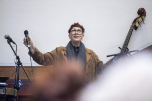 Beyond the bricks and mortar of North Melbourne - Boon Wurrung Senior Elder N’arweet Dr Carolyn Briggs AM, Refuge 2019: Displacement Welcome Ceremony, Photo by Bryony Jackson.